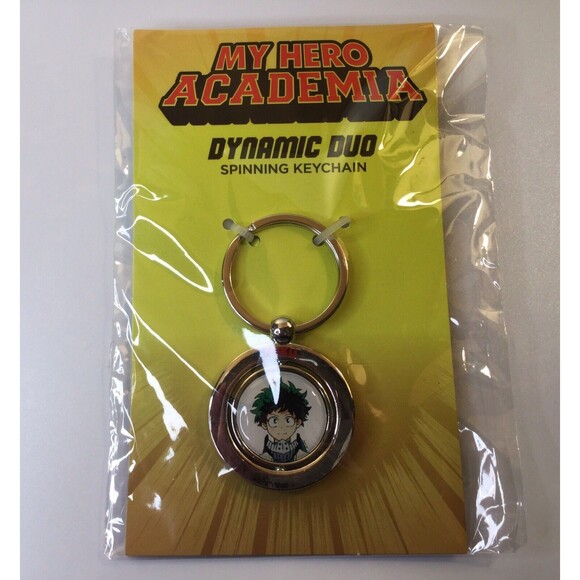 My Hero Academia Deku & All Might Dynamic Duo Spinning Keychain Subscription Exc - Picture 1 of 1